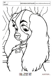 lady-ve-tramp boyama sayfaları